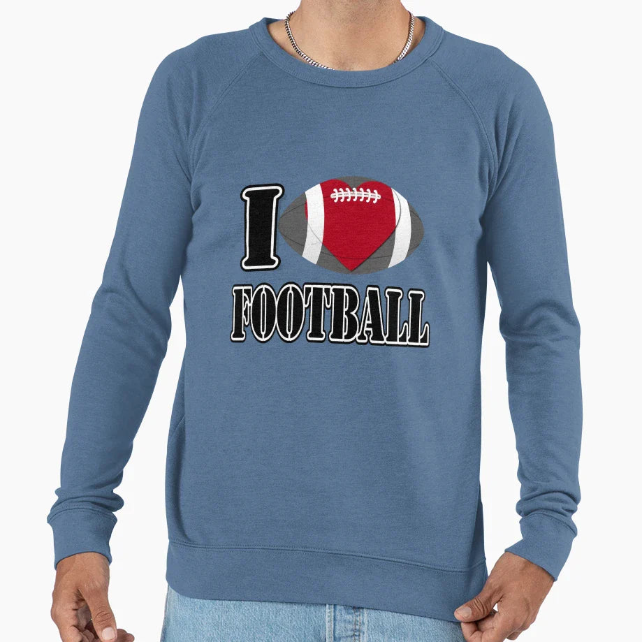 I Love Football T-Shirt - Custom Art Print for Adults