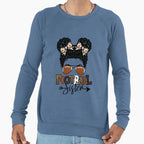 Football Sister Leopard Black Sweatshirt - Streetwear Style for Adults