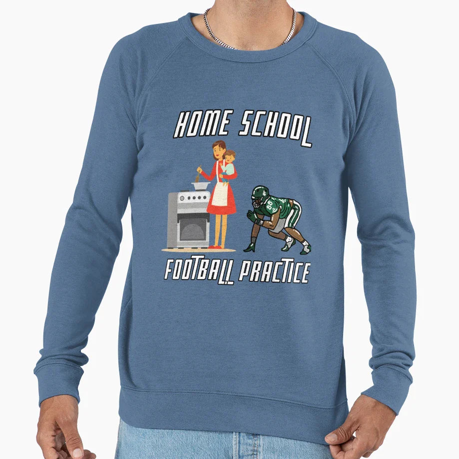 Home School Football Practice Sweatshirt - Streetwear Style Unisex