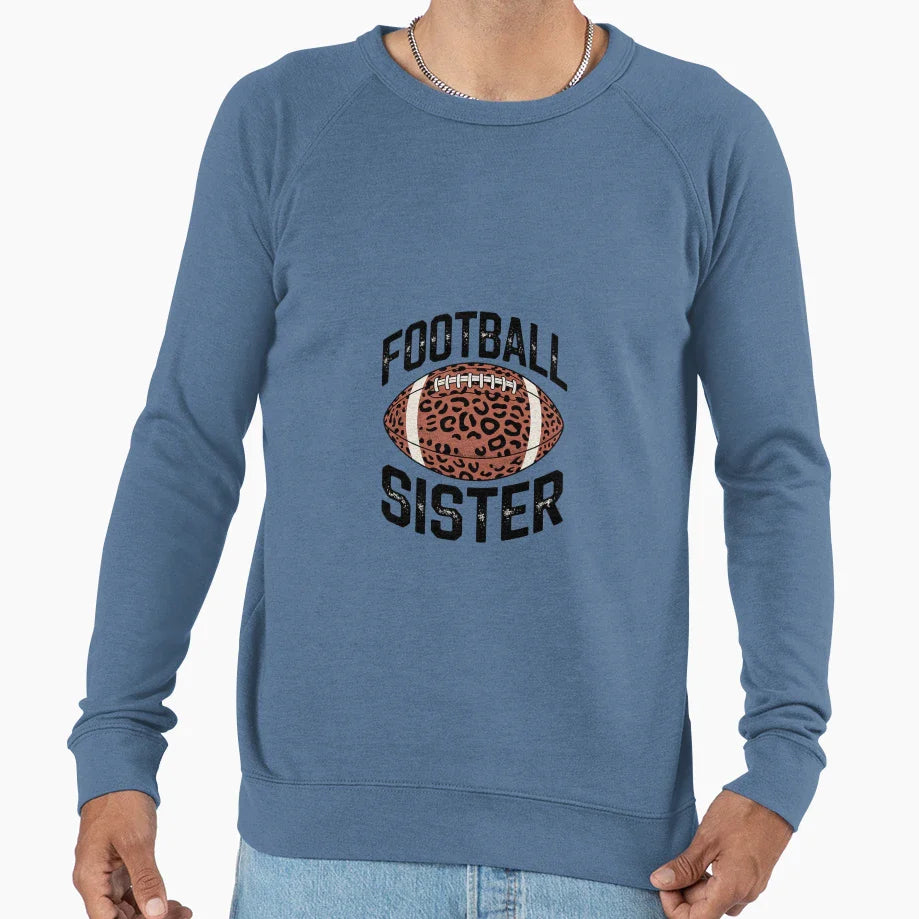 Football Sis Big Sister Soccer Season Sweatshirt - Custom Art Print Unisex