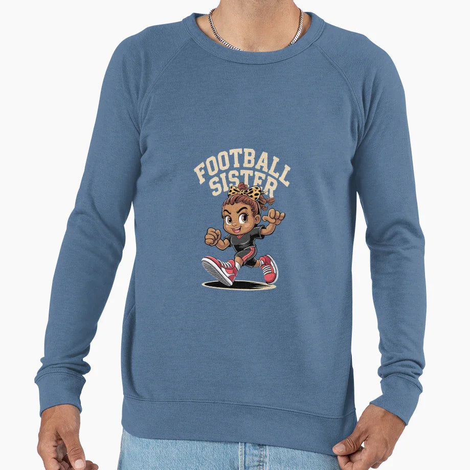 Fun Football Sister Coquette Bow Sweatshirt - Fun Novelty Design Men Women