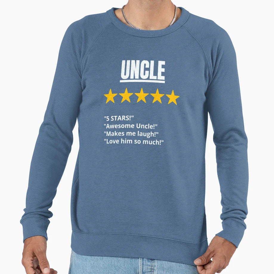 Uncle Gift 5 Star Sweatshirt - Trendy Graphic Men Women