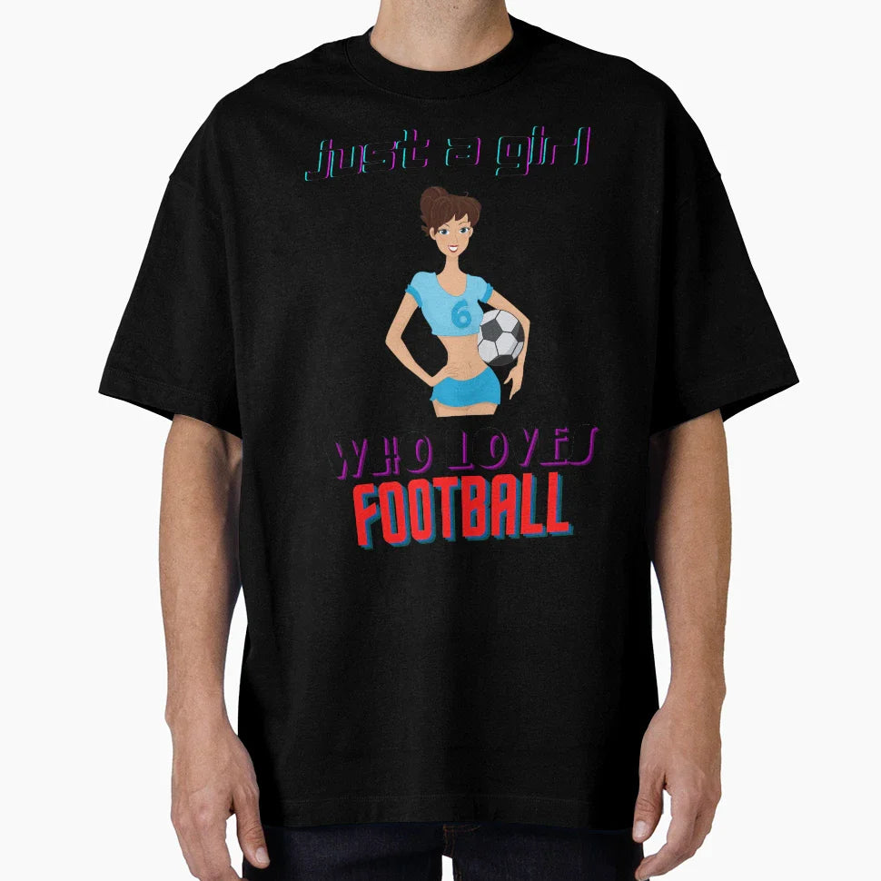 Just Who Loves Football Gifts T-Shirt - Casual Everyday Wear Men Women