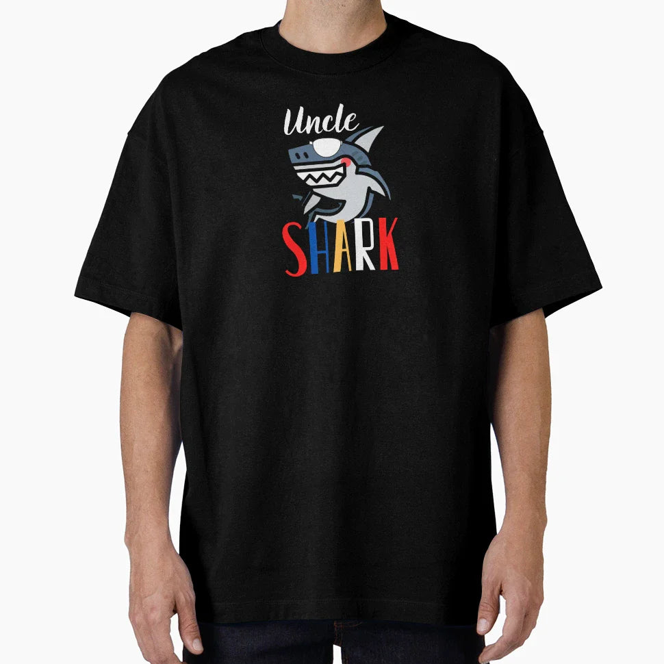 Uncle Shark T-Shirt - Casual Everyday Wear Men Women