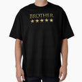 Five Stars Brother Best Bro World T-Shirt - Fun Novelty Design Men Women