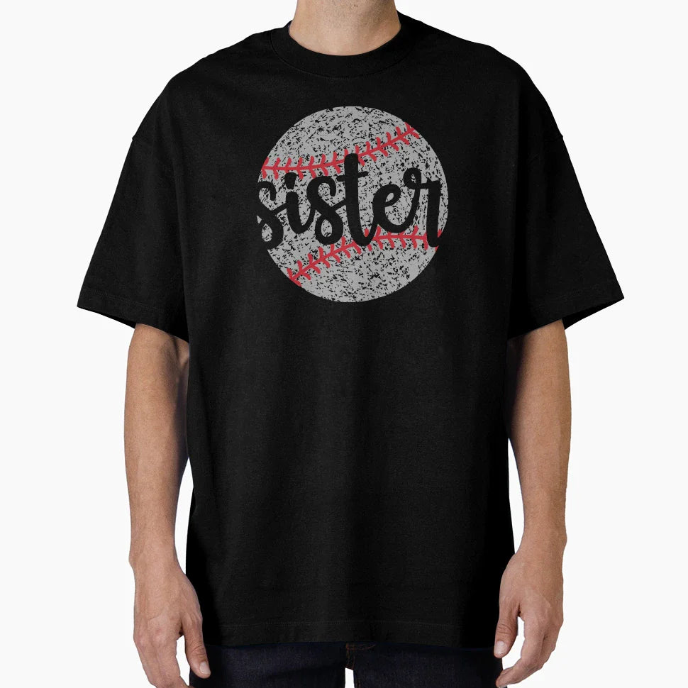 Baseball Sister Baseball Travel Ball T-Shirt - Custom Art Print for Adults