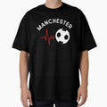 Manchester Football Love Heart Beat Ekg T-Shirt - Novelty Apparel Men Women