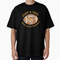 Just Who Loves Football Flowers T-Shirt - Trendy Graphic Unisex