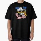 Favorite Cheerleader Sister T-Shirt - Novelty Apparel for Adults