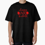 Red Football Classy Until Kickoff T-Shirt - Aesthetic Graphic Men Women