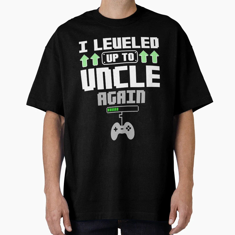 Leveled Up To Uncle Again Promoted To T-Shirt - Custom Art Print Men Women