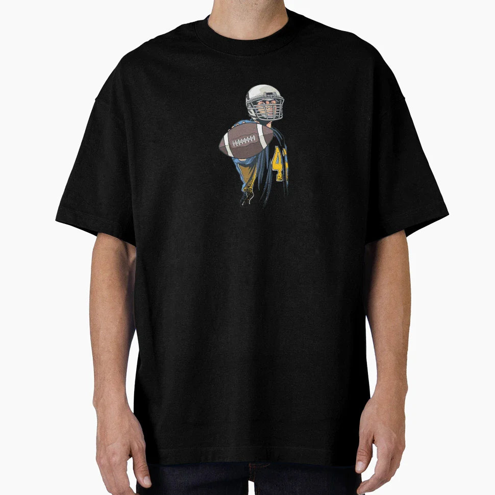 American Football Player T-Shirt - Fun Novelty Design for Adults