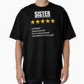 Sister Gift 5 Star T-Shirt - Aesthetic Graphic Unisex