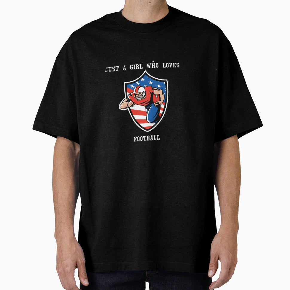 Just Who Loves Football T-Shirt - Graphic Print Men Women