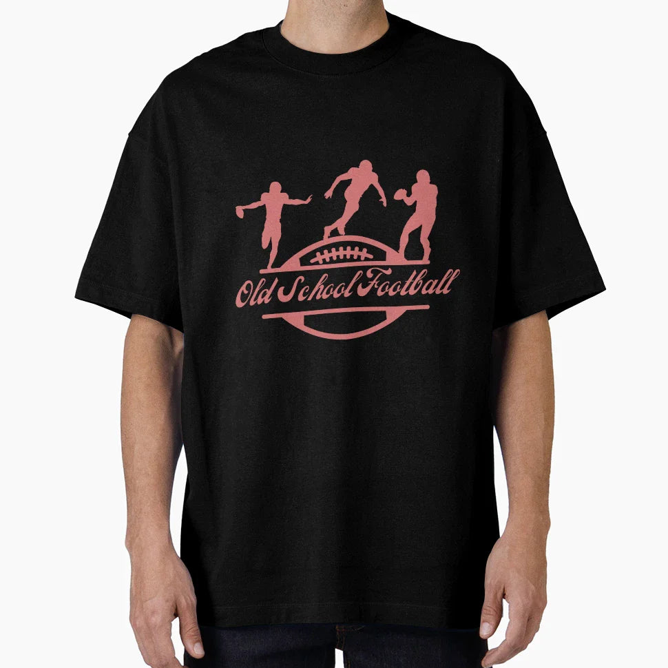 Old School Football T-Shirt - Minimalist Print for Adults