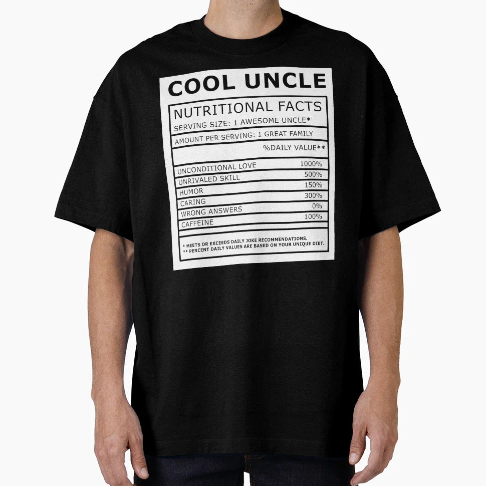 Uncle Nutritional Facts T-Shirt - Novelty Apparel for Adults