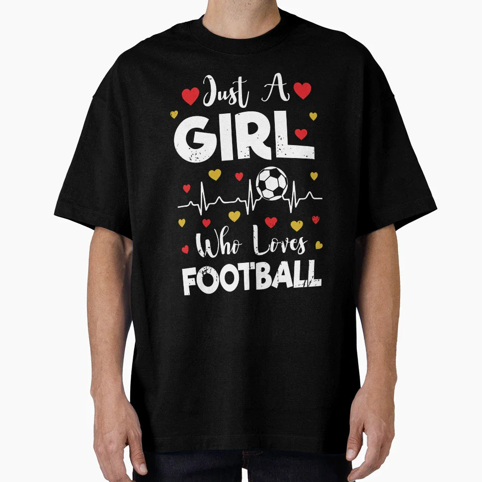 Just Who Loves Football Football T-Shirt - Minimalist Print for Adults
