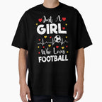 Just Who Loves Football Football T-Shirt - Minimalist Print for Adults
