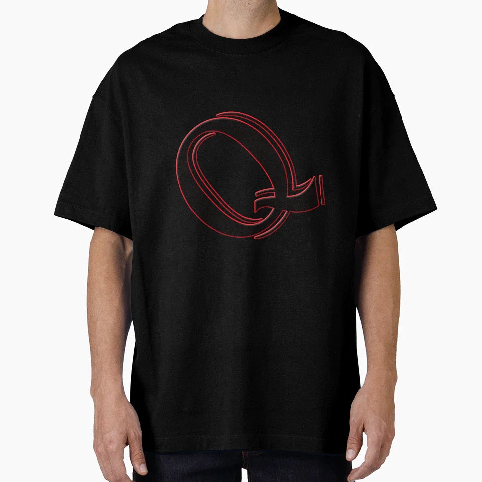 Alphabet Q T-Shirt - Graphic Print Men Women