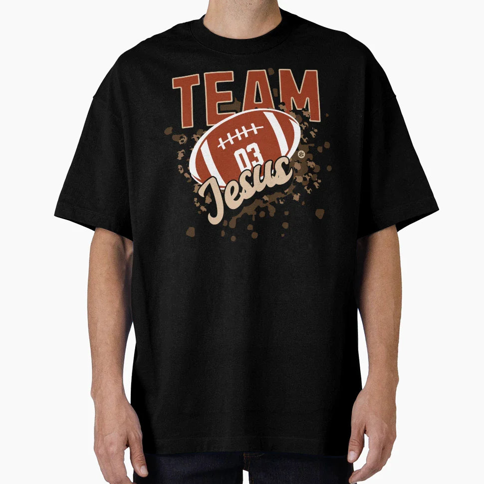 Team Jesus Football T-Shirt - Graphic Print Unisex