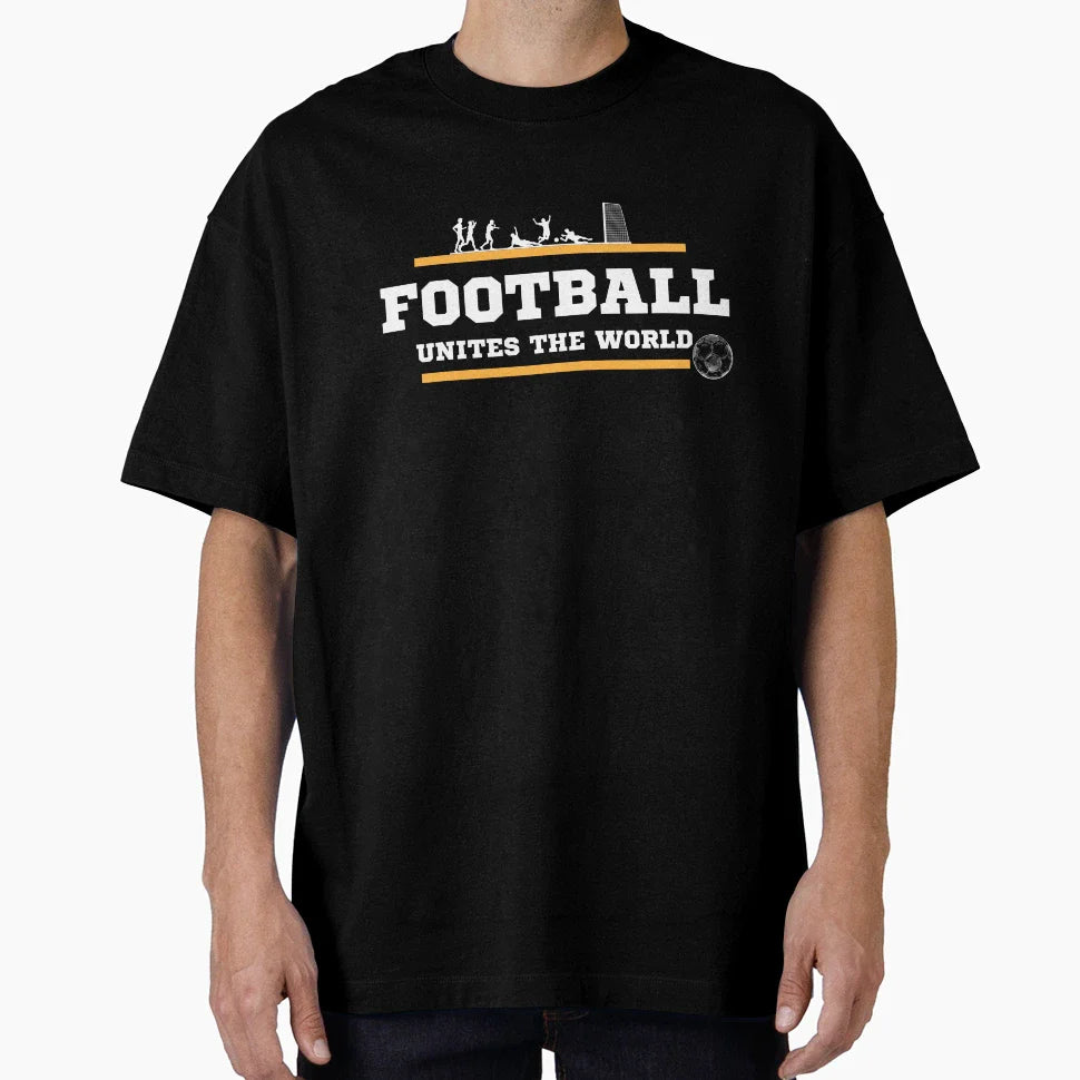 Football Unites World T-Shirt - Fun Novelty Design Unisex