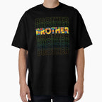 Brother Building Blocks Brother Day T-Shirt - Aesthetic Graphic Unisex