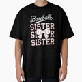 Baseball Sister Sport Lover Sister T-Shirt - Minimalist Print for Adults