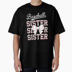 Baseball Sister Sport Lover Sister T-Shirt - Minimalist Print for Adults