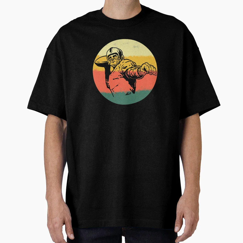 American Football Quarterback T-Shirt - Minimalist Print for Adults