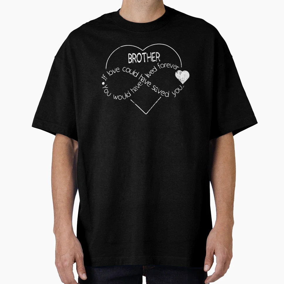 Brother Personalized Sympathy Gift T-Shirt - Custom Art Print Men Women