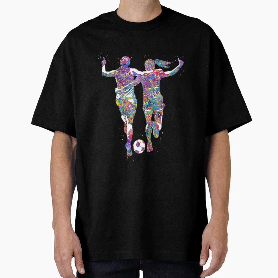 Soccer Player T-Shirt - Casual Everyday Wear Men Women