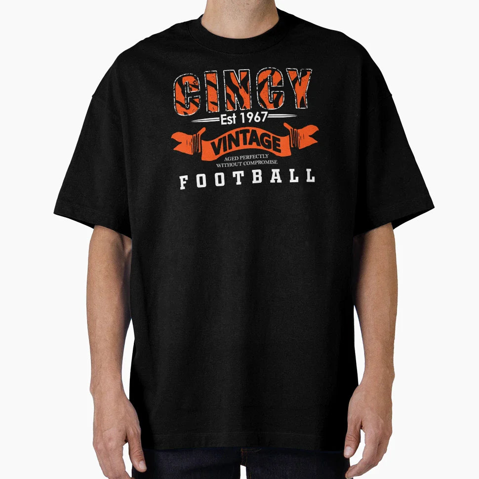 Cincinnati Football Fan State Ohio T-Shirt - Minimalist Print for Adults