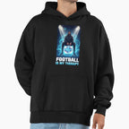 Football Is My Therapy Mindset Hoodie - Graphic Print for Adults