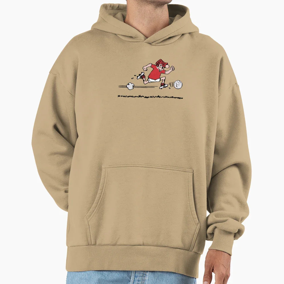 Andy Capp Football Hoodie - Minimalist Print Unisex