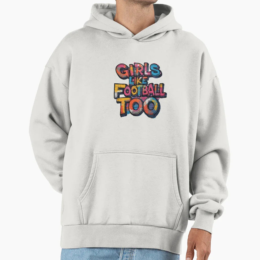 Like Football Too Hoodie - Unique Graphic Unisex