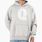 Alphabet Q Uppercase Letter Q Letter Q Hoodie - Minimalist Print for Adults