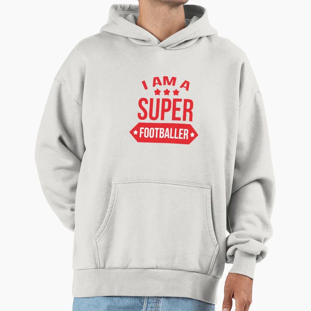 Football Footballer Hoodie - Fun Novelty Design for Adults