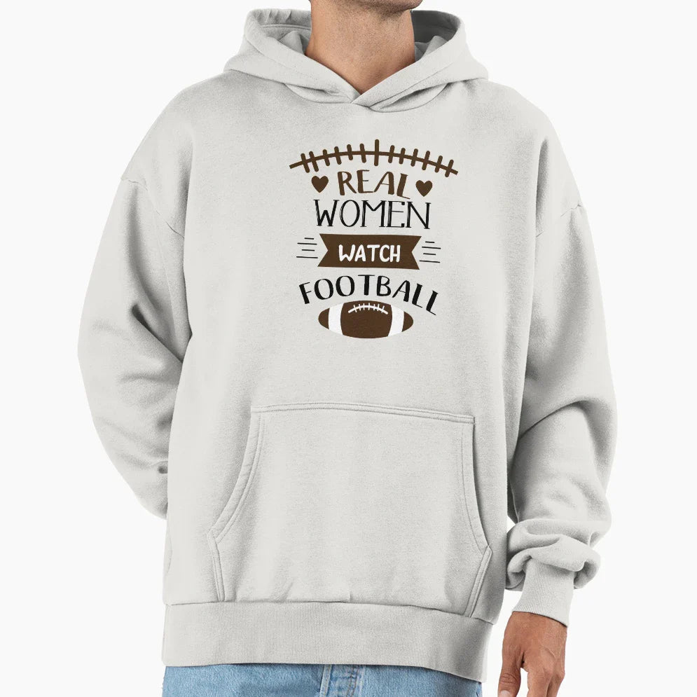 Real Watch Football Hoodie - Fun Novelty Design Unisex