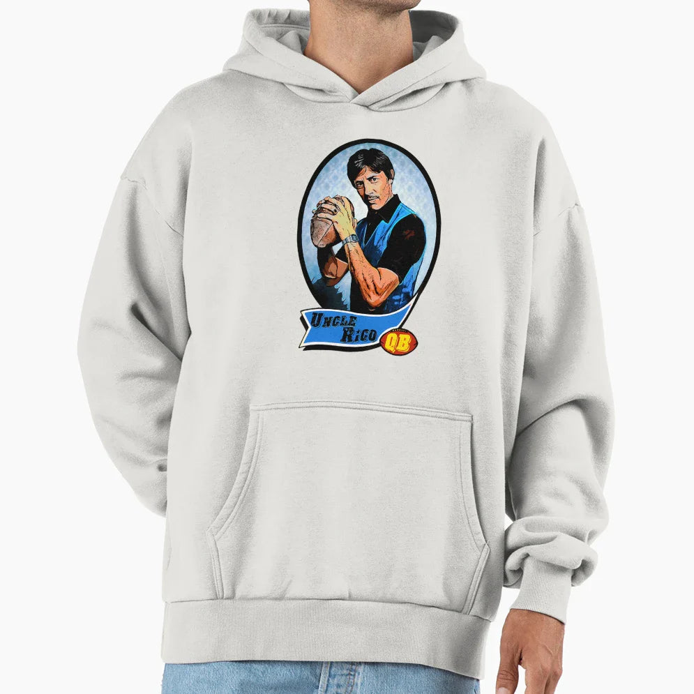Uncle Rico Qb Football Card Hoodie - Minimalist Print Men Women