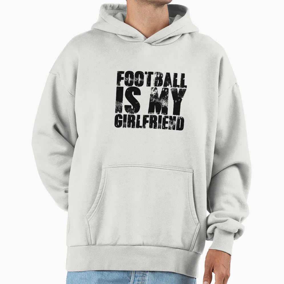 Football Is My Girlfriend Love T-Shirt - Minimalist Print for Adults