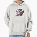 Peace Love Football Mom Teen Hoodie - Custom Art Print Unisex