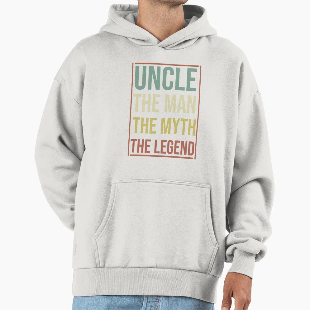 Uncle Myth Legend Fathers Day Gift Hoodie - Custom Art Print for Adults