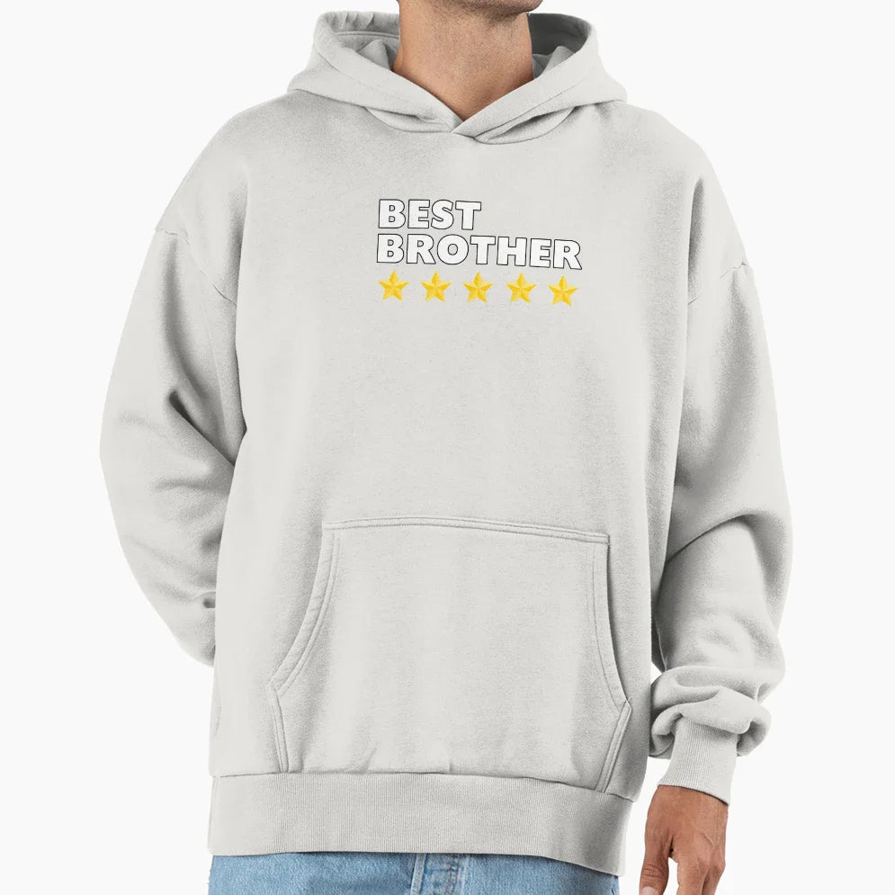 Best Brother 5 Star Hoodie - Graphic Print for Adults