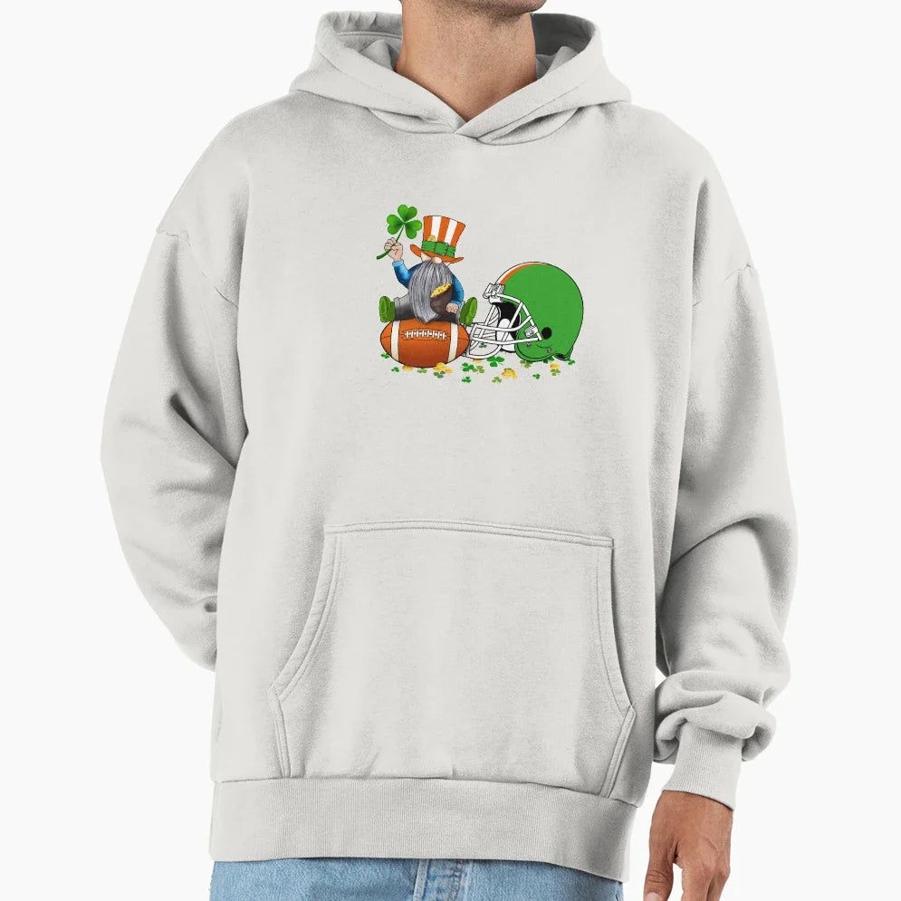 Best Gnome American Football St Patricks Hoodie - Trendy Graphic Men Women