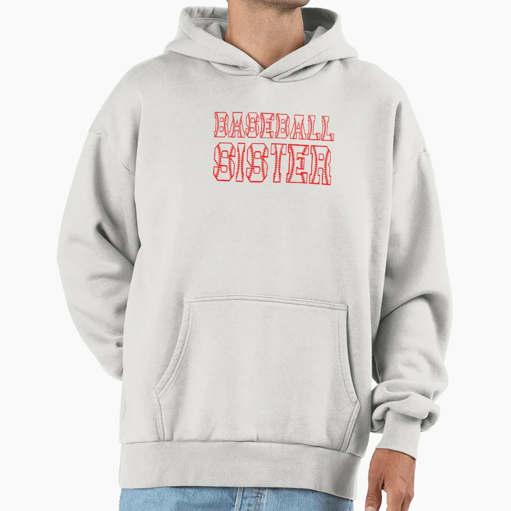 Baseball Sister Hoodie - Streetwear Style Men Women