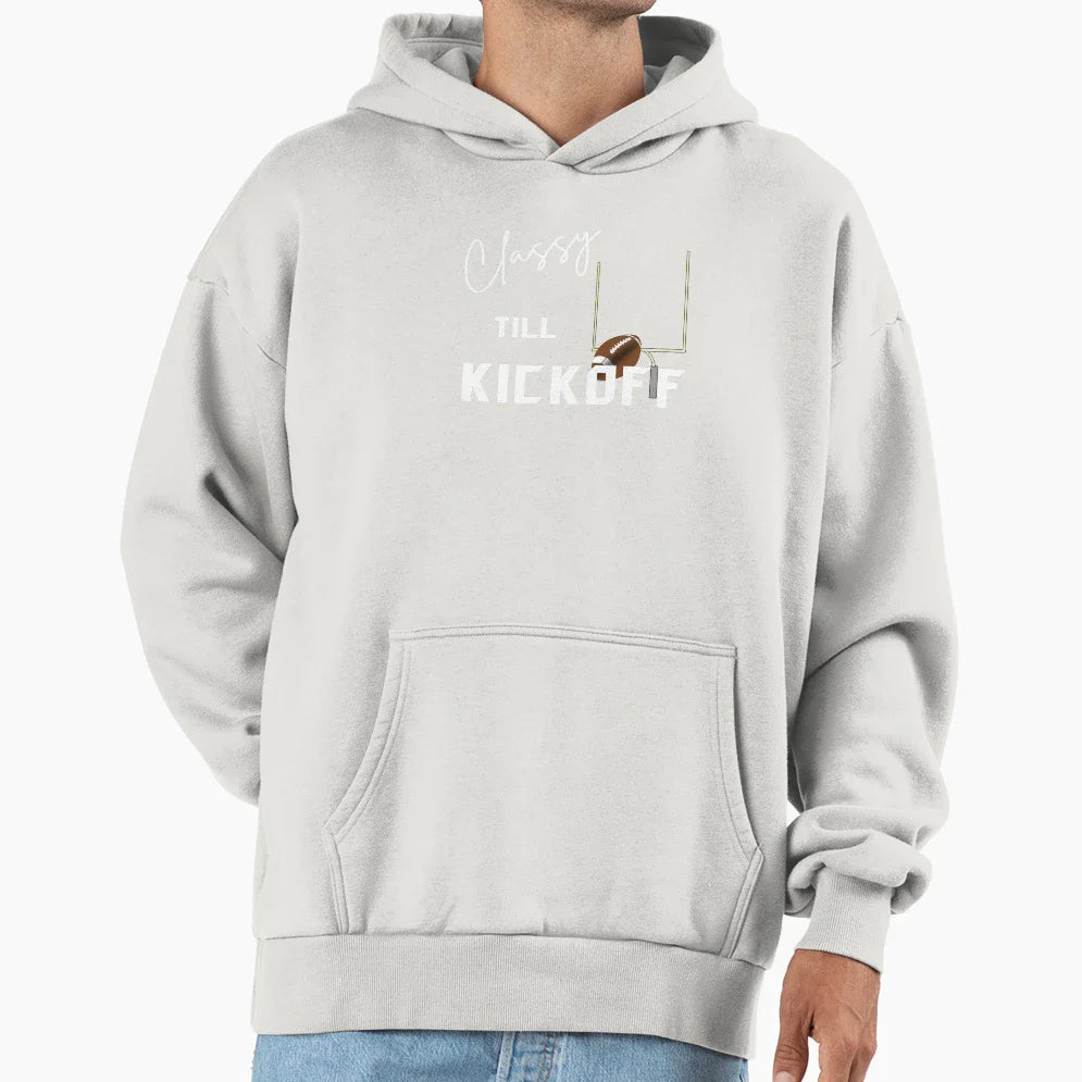 Ladies Football Classy Till Kickoff Hoodie - Streetwear Style for Adults