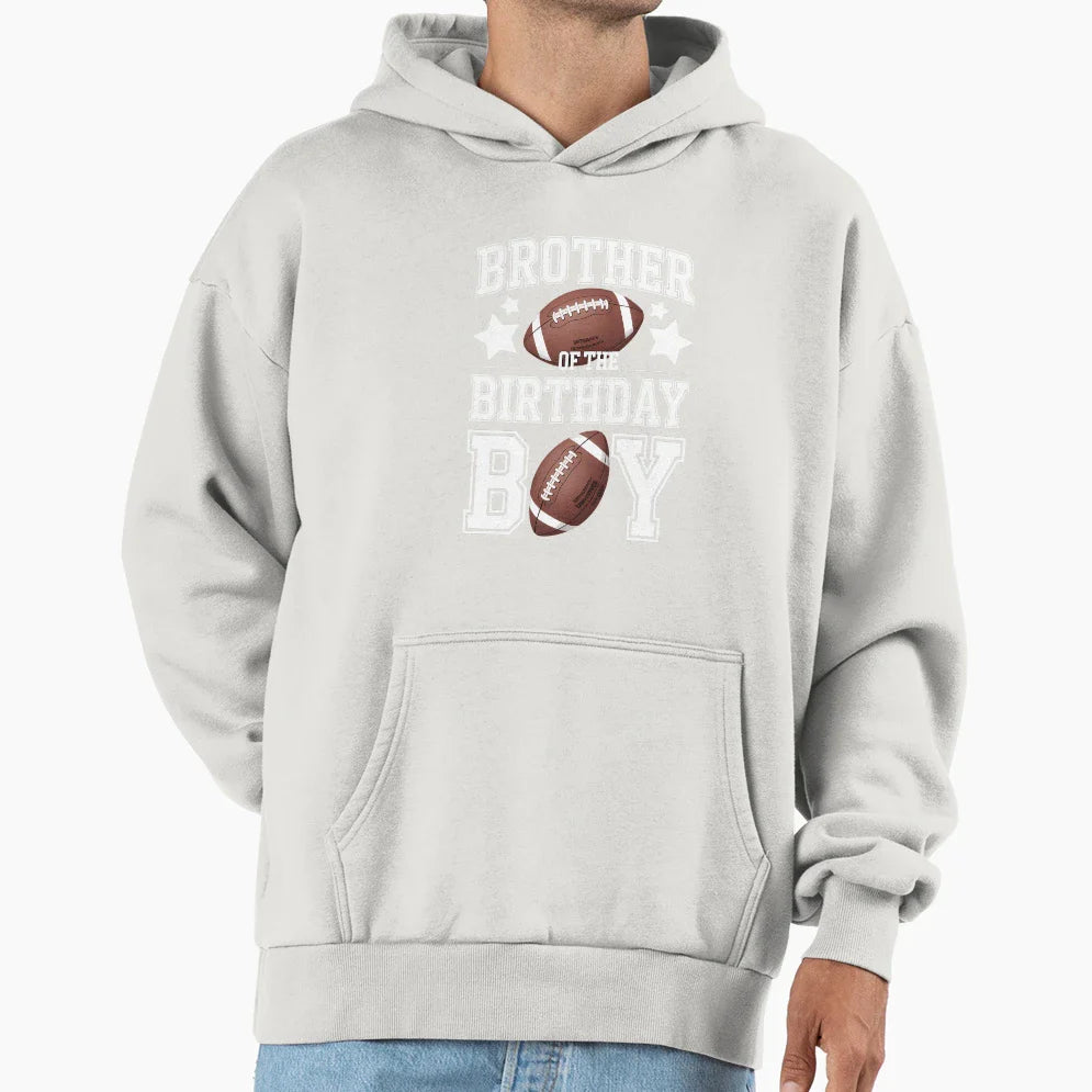 Brother Birthday Football Game Day Hoodie - Trendy Graphic Unisex