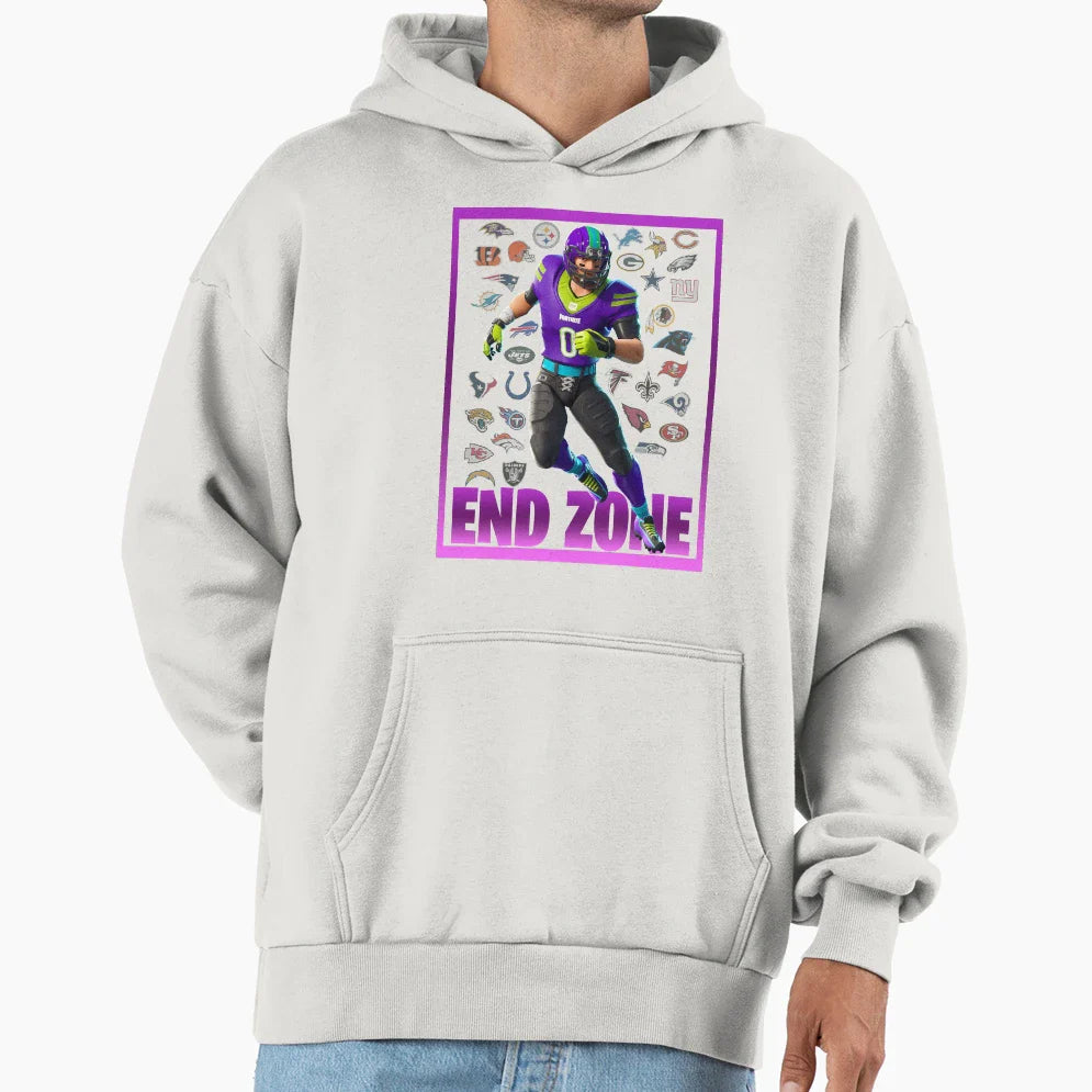 End Zone Hoodie - Unique Graphic for Adults