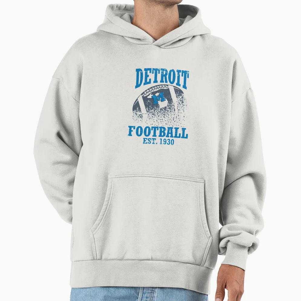 Detroit Football Hoodie - Streetwear Style for Adults