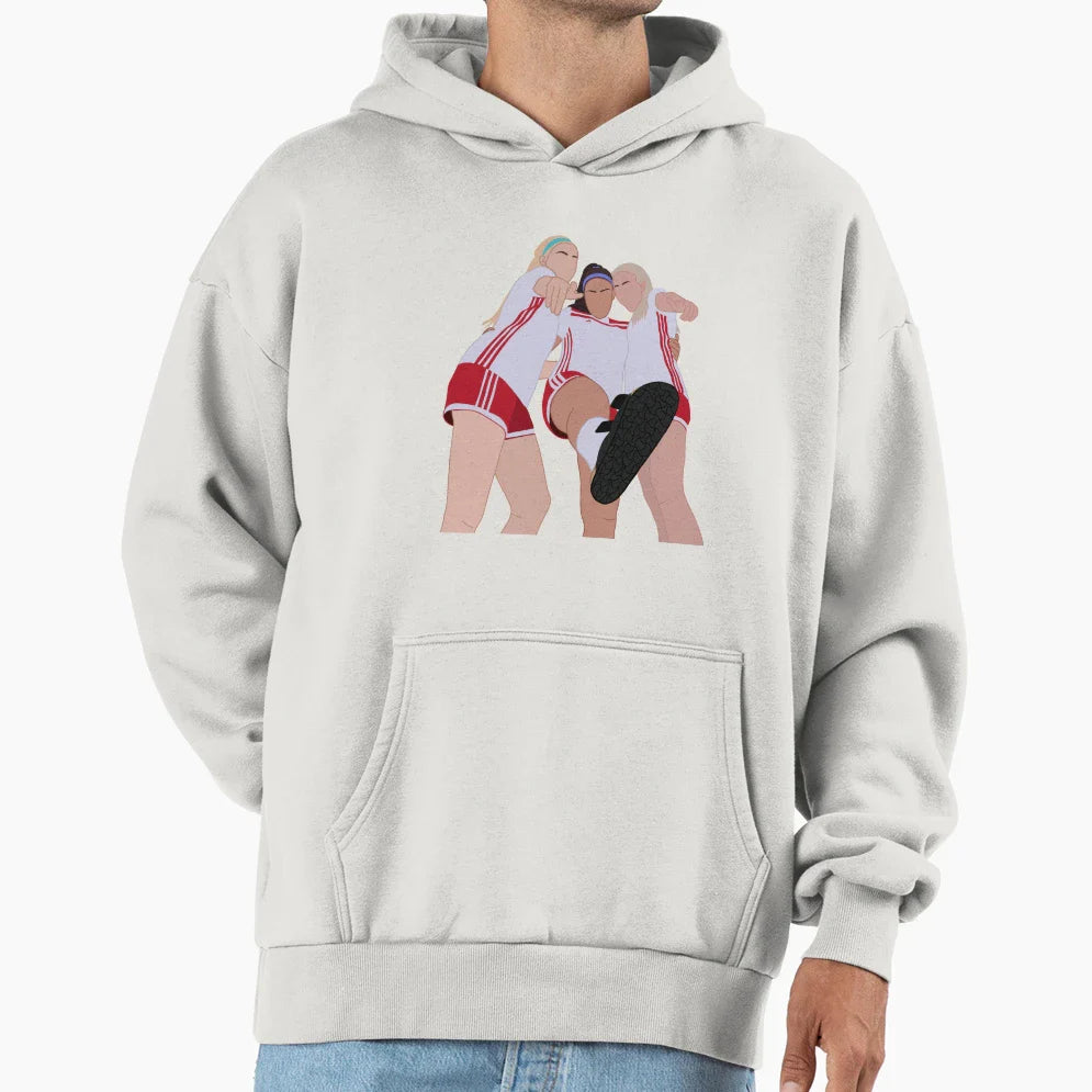 Soccer Friends Hoodie - Fun Novelty Design for Adults